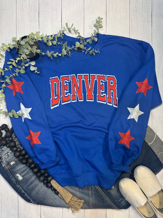 Denver Stars Crewneck Sweatshirt – Blue Game Day Pullover