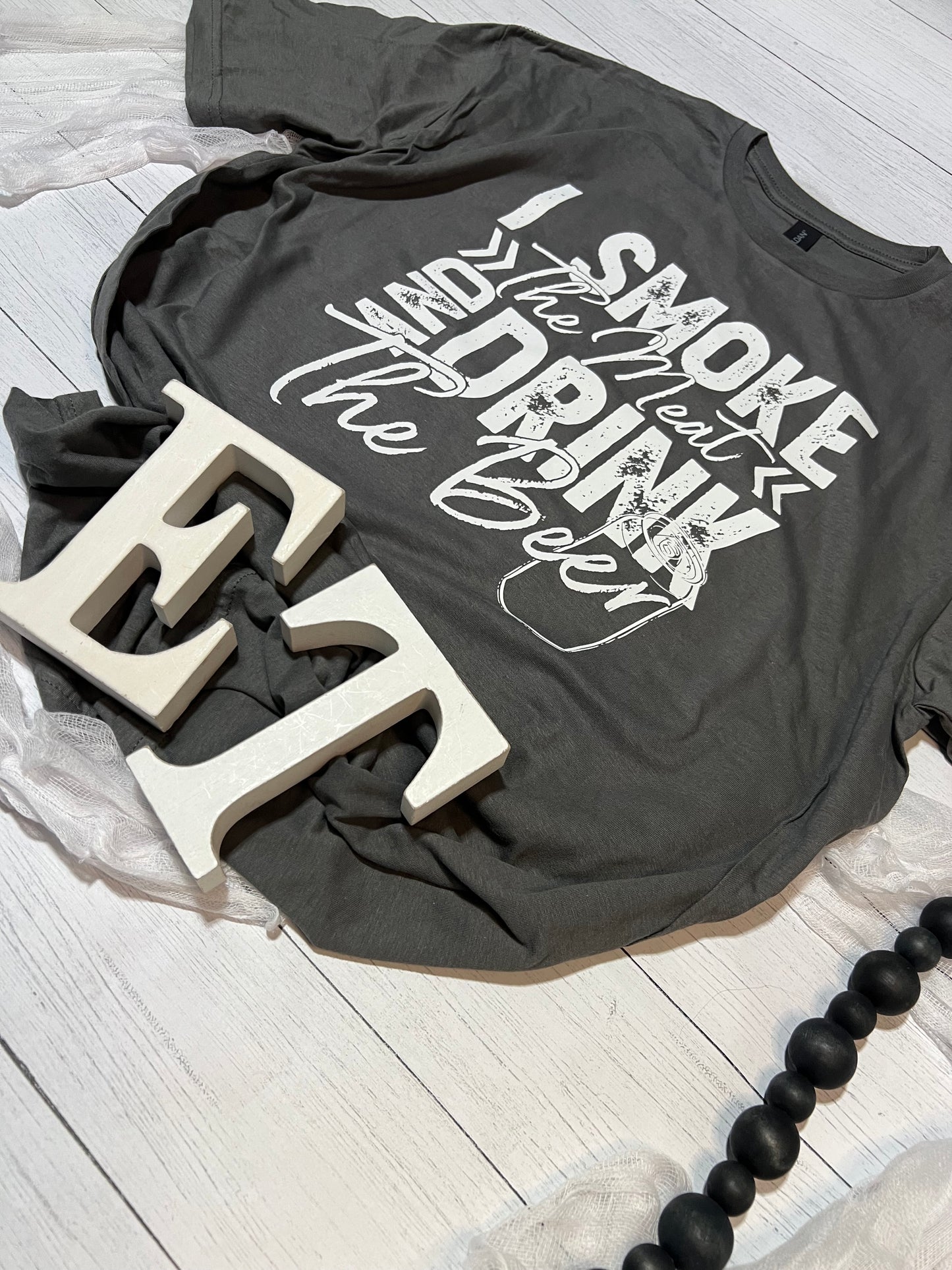 "Meat-Smoking and Beer-Drinking" Men's Shirt