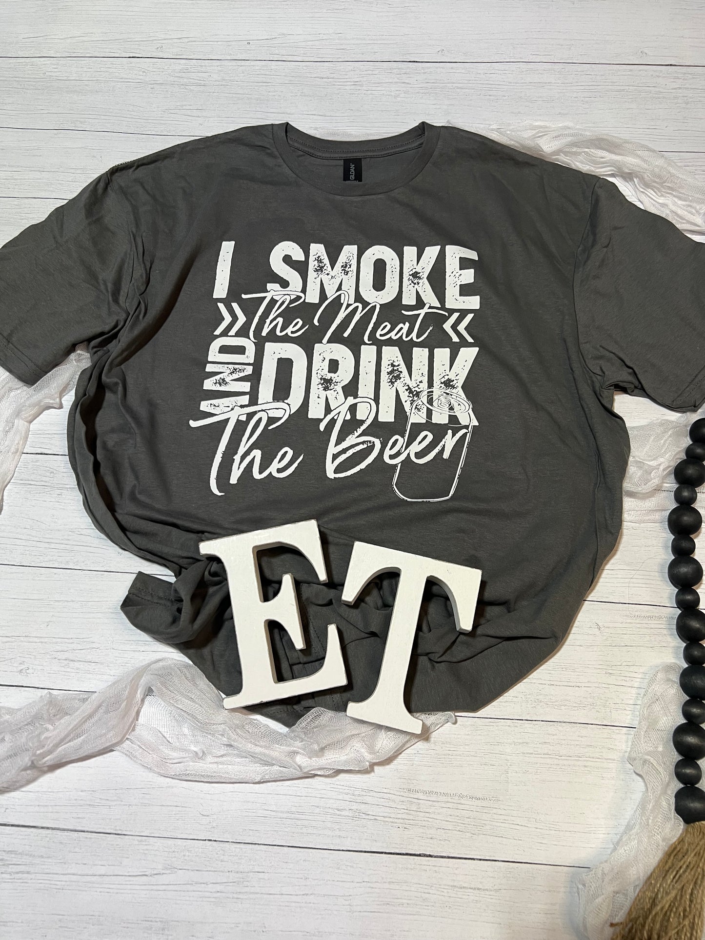 "Meat-Smoking and Beer-Drinking" Men's Shirt