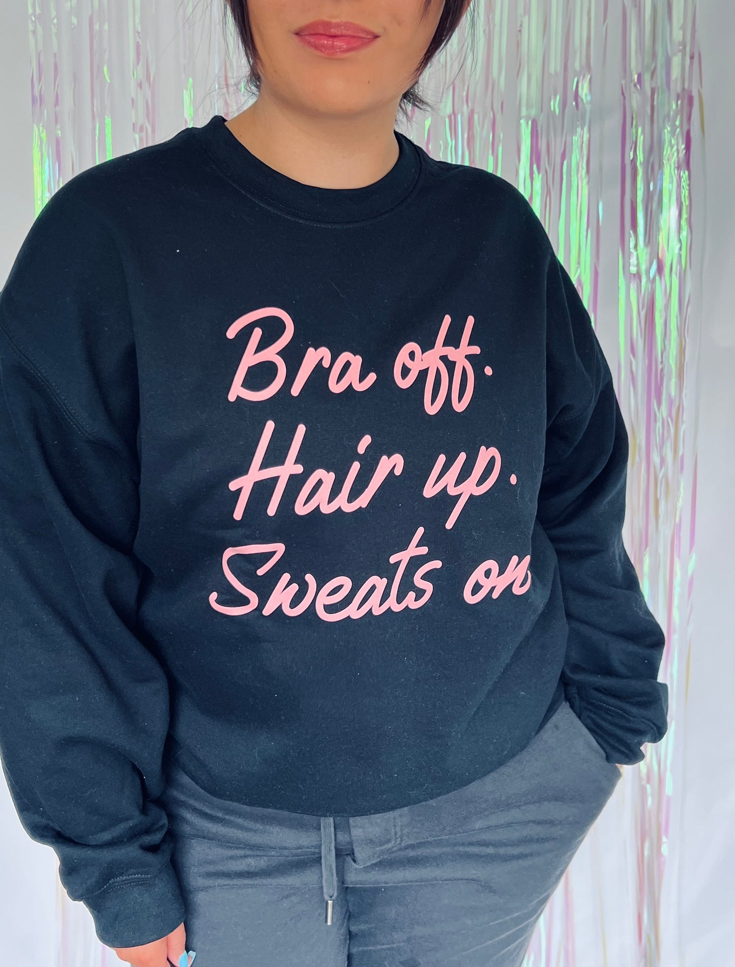 Cozy Comfort Pullover: Bra-Free and Hair-Ready