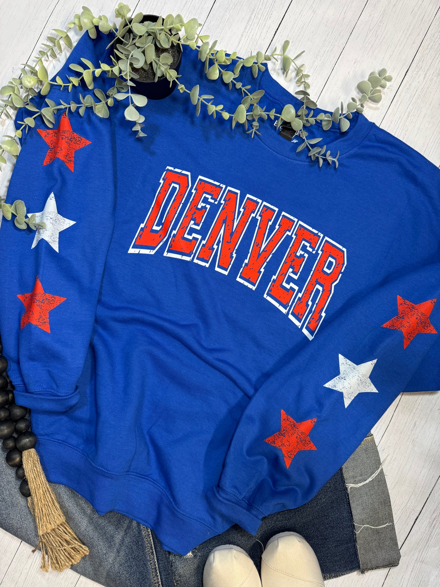 Denver Stars Crewneck Sweatshirt – Blue Game Day Pullover