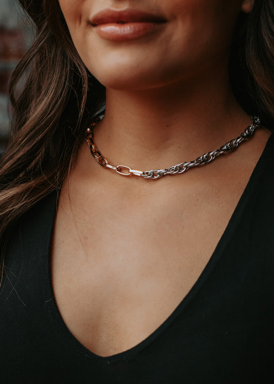 Two Toned Chain Necklace